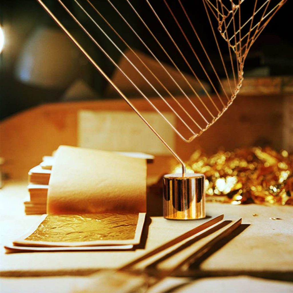 24k Gold Square Wave is made by hand by skilled Italian artisans and gilders